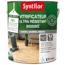 Vitrificateur parquet ultra-résistant biosourcé incolore 5L satiné - SYNTILOR
